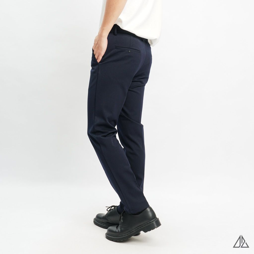 Quần tây xanh đen lưng thun co giãn