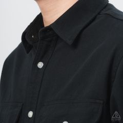 Áo sơ mi túi hộp vải kaki