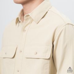 Áo sơ mi túi hộp vải kaki