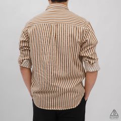 Áo sơ mi vải kaki sọc phối túi [SM-2047]