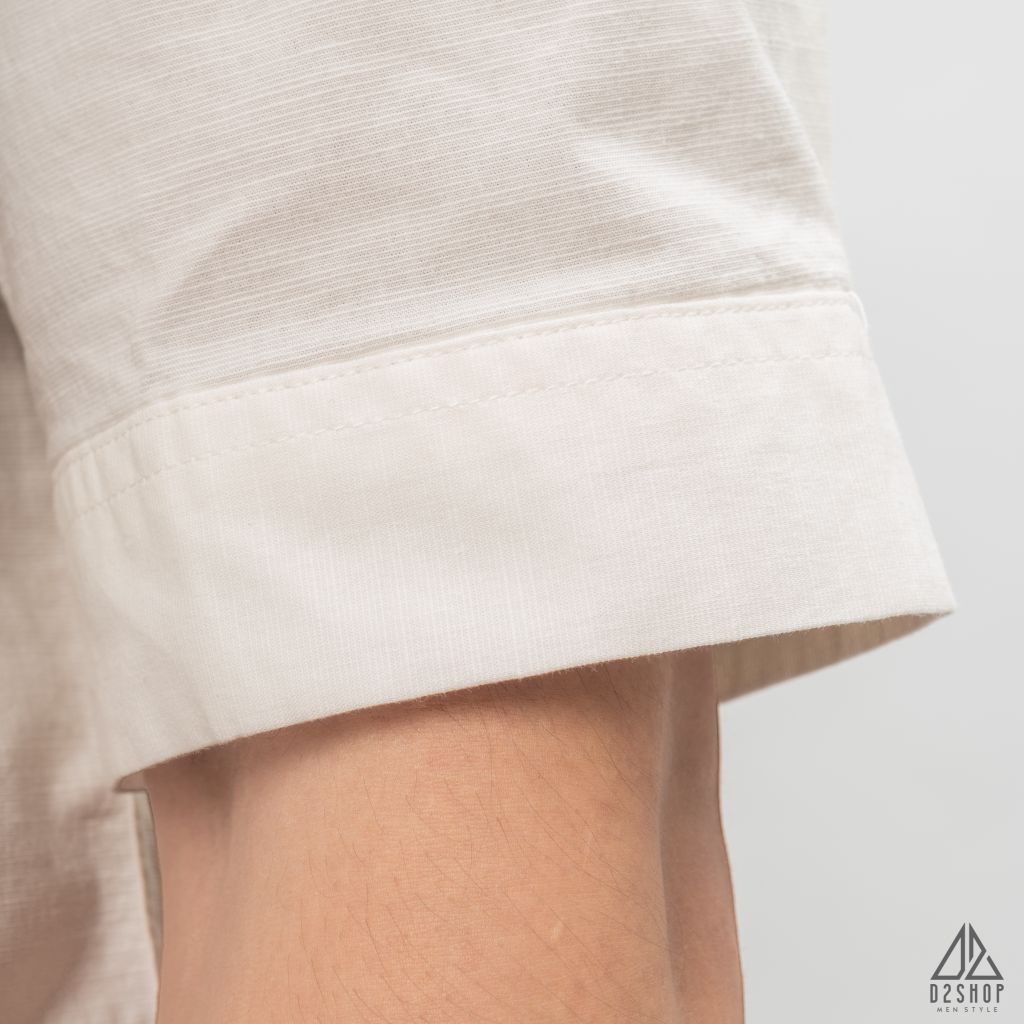 Áo sơ mi ngắn tay cổ trụ