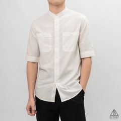 Áo sơ mi ngắn tay cổ trụ