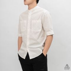 Áo sơ mi ngắn tay cổ trụ