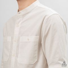 Áo sơ mi ngắn tay cổ trụ