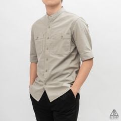 Áo sơ mi ngắn tay cổ trụ