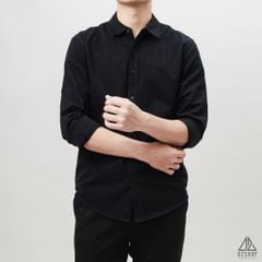 Áo sơ mi trơn vải kaki xéo