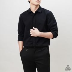 Áo sơ mi trơn vải kaki xéo
