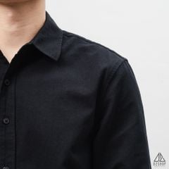Áo sơ mi trơn vải kaki xéo
