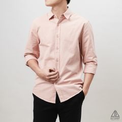 Áo sơ mi trơn vải kaki xéo