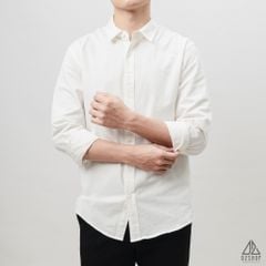 Áo sơ mi trơn vải kaki xéo