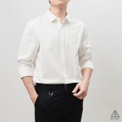 Áo sơ mi trơn vải kaki xéo