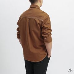 Áo sơmi kaki xéo 2 túi chỉ nổi [SM-2106]