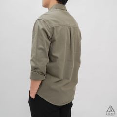 Áo sơmi kaki xéo 2 túi chỉ nổi [SM-2106]