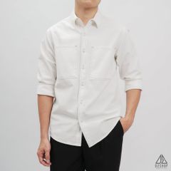 Áo sơmi kaki xéo 2 túi chỉ nổi [SM-2106]