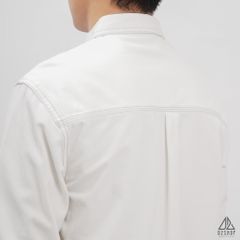 Áo sơmi kaki xéo 2 túi chỉ nổi [SM-2106]