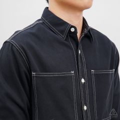 Áo sơmi kaki xéo 2 túi chỉ nổi [SM-2106]