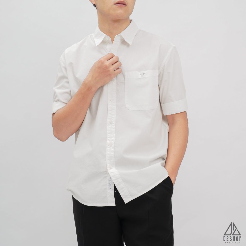Áo sơ mi ngắn tay túi đánh bọ [SM-2153]