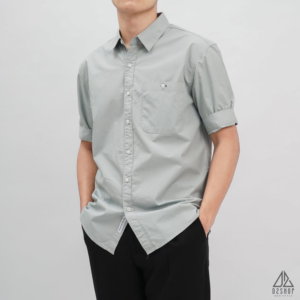 Áo sơ mi ngắn tay túi đánh bọ [SM-2153]