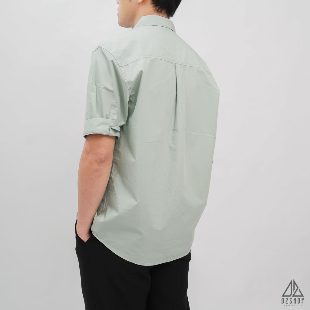 Áo sơ mi ngắn tay túi đánh bọ [SM-2153]