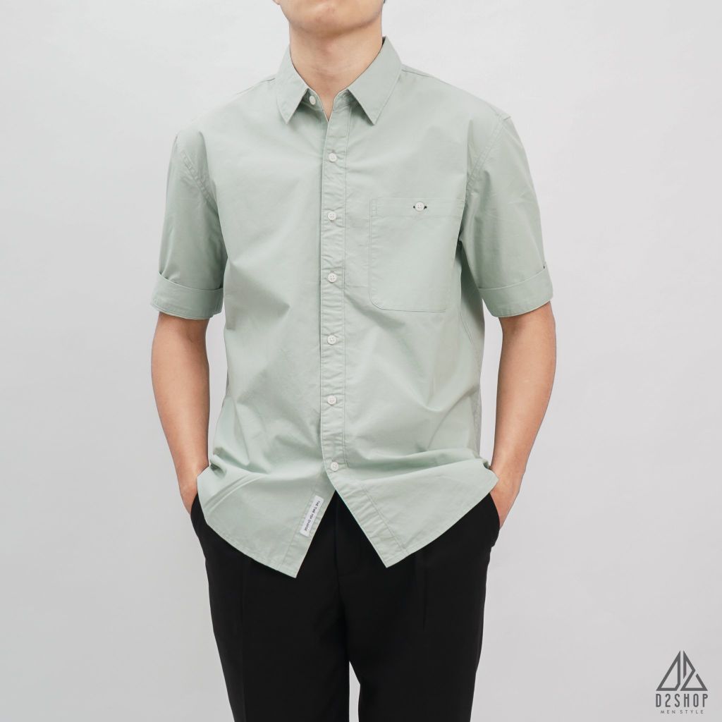 Áo sơ mi ngắn tay túi đánh bọ [SM-2153]
