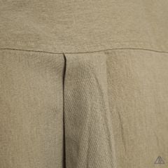 Áo sơ mi cổ trụ 2 túi vải Linen