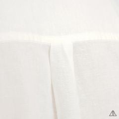 Áo sơ mi cổ trụ 2 túi vải Linen