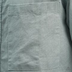 Áo sơ mi cổ trụ 2 túi vải Linen