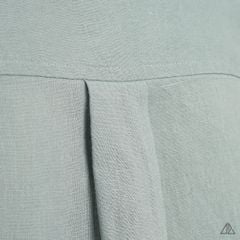 Áo sơ mi cổ trụ 2 túi vải Linen