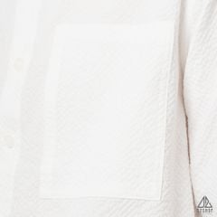 Áo sơ mi vải gân nổi 2 túi