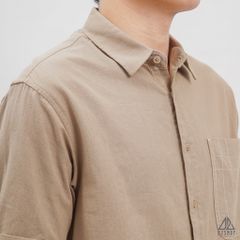 Áo sơ mi ngắn tay phối túi vải đủi [SM-2277]