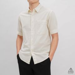 Áo sơ mi ngắn tay phối túi vải đủi [SM-2277]