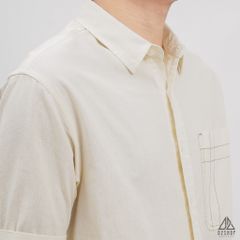 Áo sơ mi ngắn tay phối túi vải đủi [SM-2277]