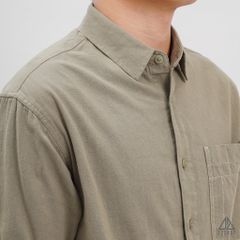 Áo sơ mi ngắn tay phối túi vải đủi [SM-2277]