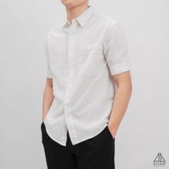 Áo sơ mi ngắn tay phối túi vải đủi [SM-2277]