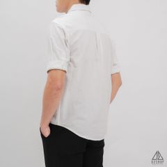 Áo sơ mi ngắn tay phối túi vải đủi [SM-2277]