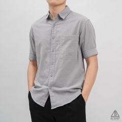 Áo sơ mi ngắn tay phối túi vải đủi [SM-2277]