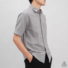 Áo sơ mi ngắn tay phối túi vải đủi [SM-2277]