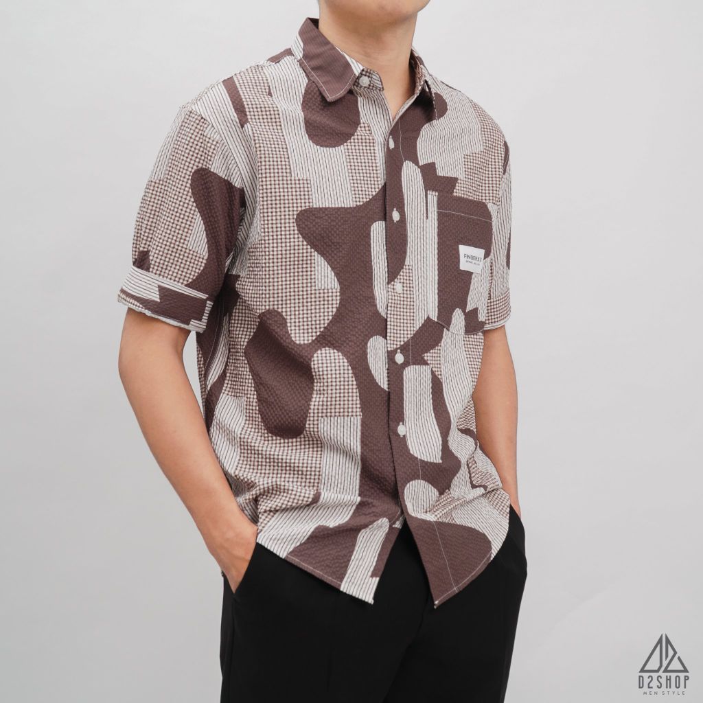 Áo sơ mi NT dập nổi họa tiết Camo