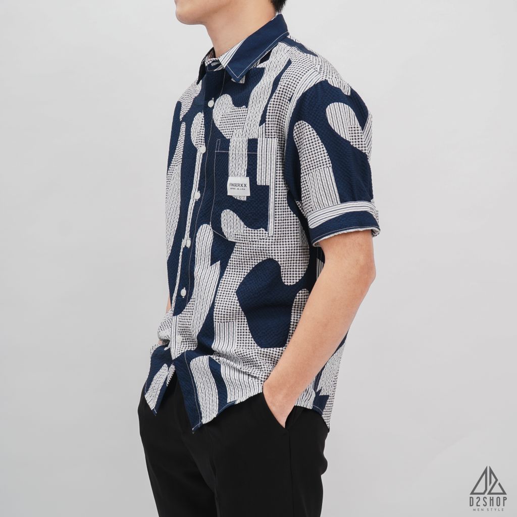 Áo sơ mi NT dập nổi họa tiết Camo