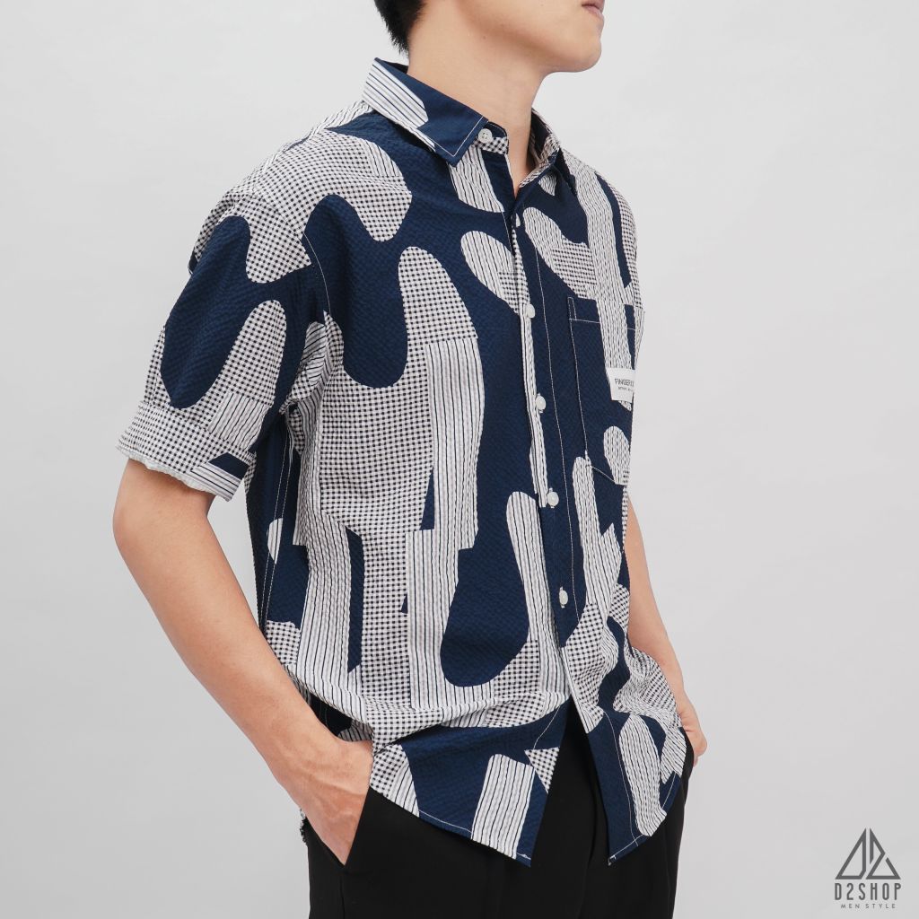 Áo sơ mi NT dập nổi họa tiết Camo