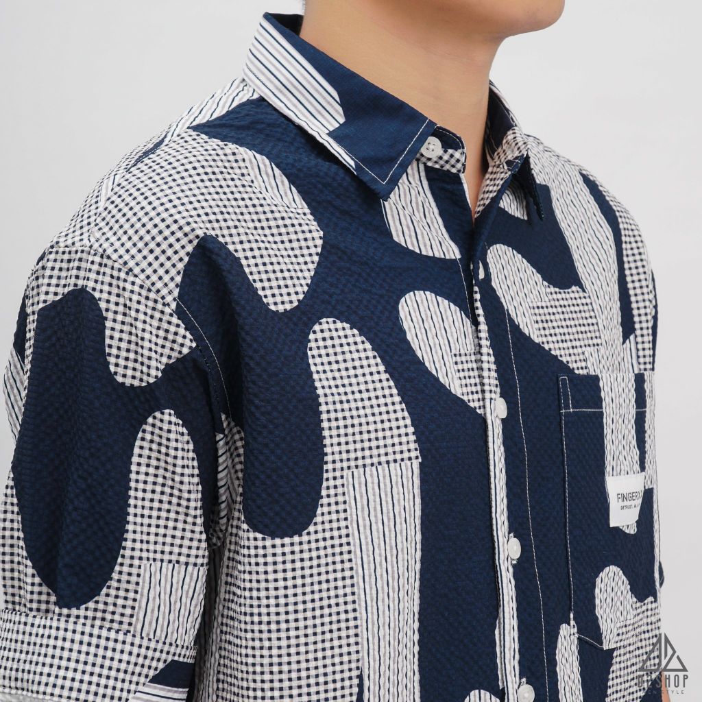 Áo sơ mi NT dập nổi họa tiết Camo