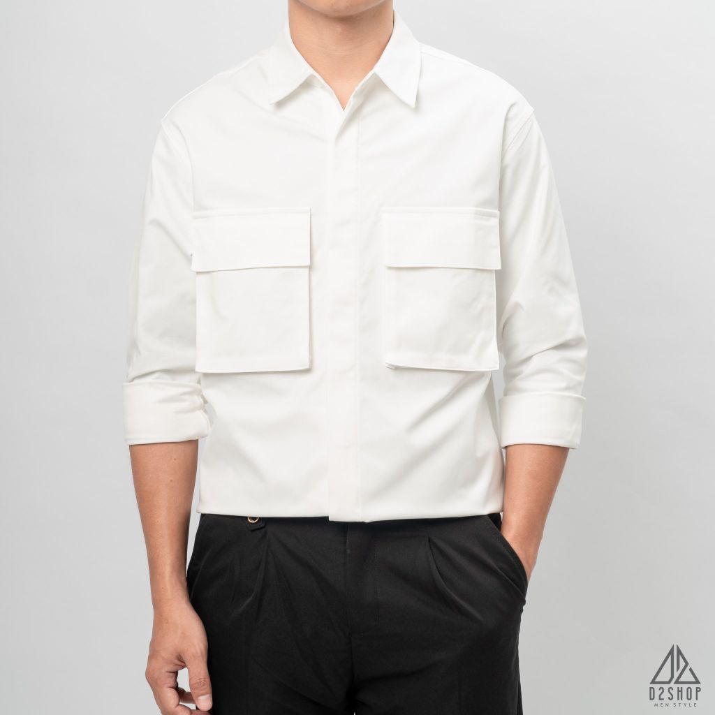 Áo sơ mi co giãn túi hộp [SM-2303]