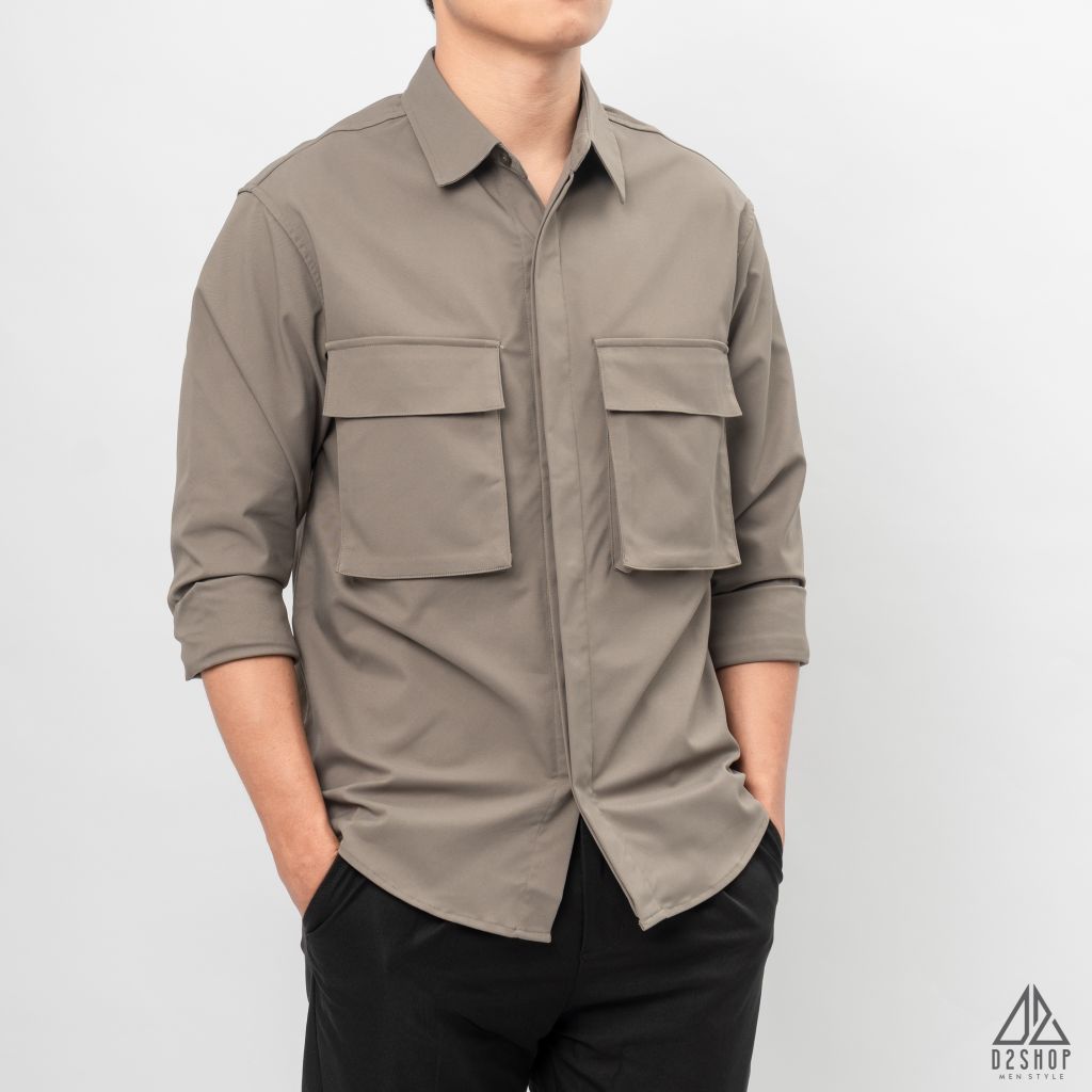 Áo sơ mi co giãn túi hộp [SM-2303]