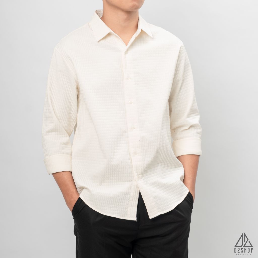 Sơ mi vải dày gân nổi [SM-2306]