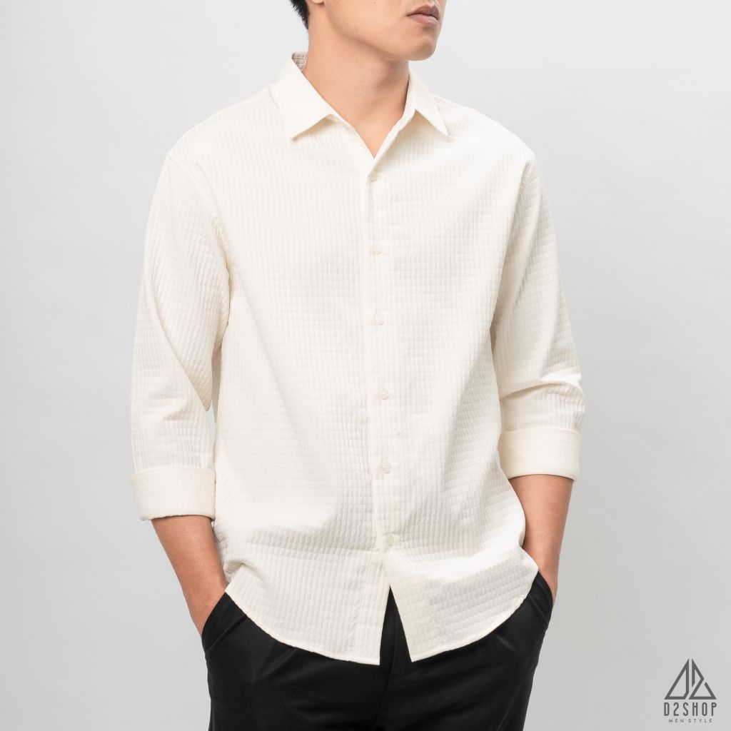 Sơ mi vải dày gân nổi [SM-2306]