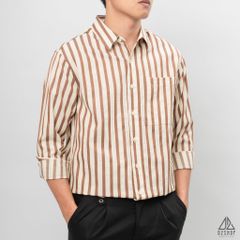 Áo sơ mi sọc đứng vải gân nổi [SM-2308]