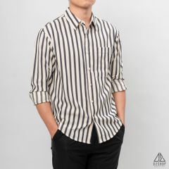 Áo sơ mi sọc đứng vải gân nổi [SM-2308]