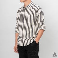 Áo sơ mi sọc đứng vải gân nổi [SM-2308]