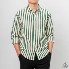 Áo sơ mi sọc đứng vải gân nổi [SM-2308]