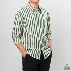 Áo sơ mi sọc đứng vải gân nổi [SM-2308]